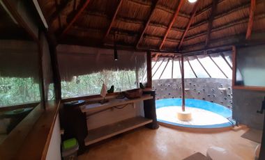 Terreno con Villa y Cenote en Ruta de Los Cenotes, Puerto Morelos