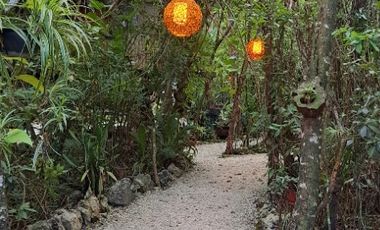 Terreno con Villa y Cenote en Ruta de Los Cenotes, Puerto Morelos