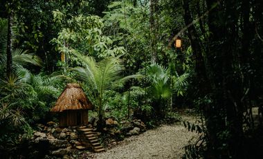 Terreno con Villa y Cenote en Ruta de Los Cenotes, Puerto Morelos