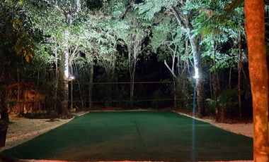 Terreno con Villa y Cenote en Ruta de Los Cenotes, Puerto Morelos
