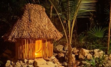 Terreno con Villa y Cenote en Ruta de Los Cenotes, Puerto Morelos