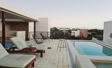 DEPARTAMENTO DE 1REC EN VENTA, EN ALDEA ZAMA TULUM