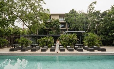 DEPARTAMENTO DE 1REC CON DISENO ARTISTICO EN VENTA, TULUM