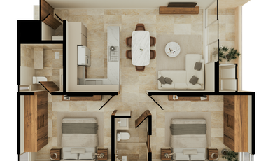 Departamento en venta Mérida Yucatán, Distrito Country