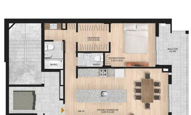 Piso exclusivo 3 dormitorios con Amenities