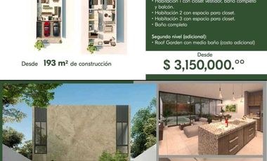YAAX BEH TOWNHOUSES EN VENTA EN CONKAL 3 RECAMARAS