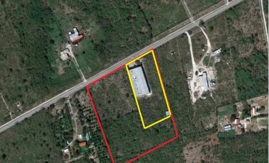TERRENO EN VENTA PARA INVERTIR, CARRETERA CHICXULUB-IXIL CON NAVE INDUSTRIAL