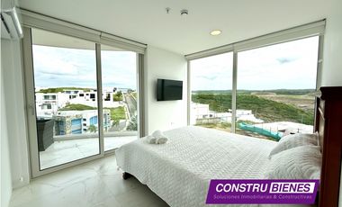 Departamento Amoblado Vista al Mar en Urb. Ciudad del Mar, Manta