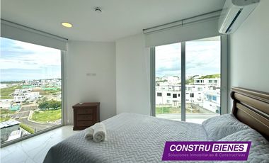 Departamento Amoblado Vista al Mar en Urb. Ciudad del Mar, Manta