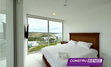 Departamento Amoblado Vista al Mar en Urb. Ciudad del Mar, Manta