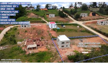 Finca campestre en obra gris en condominio en marinilla 375millones