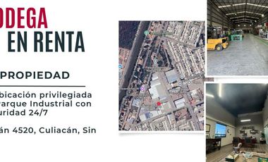 RENTA DE BODEGA CON OFICINAS UBICADA EN INDUSTRIAL EL PALMITO, CULIACÁN ¡Ideal para tu negocio!