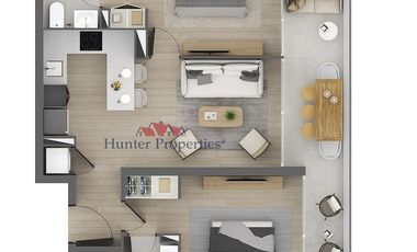 Departamento en Arriendo en Metro Santa Ana.