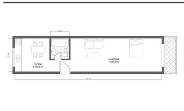 Venta | departamento | monoambiente | Floresta
