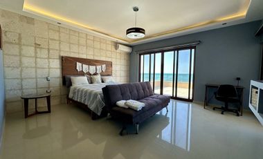 Casa frente al mar y con paneles solares en venta en Chelem, Progreso, Yucatán