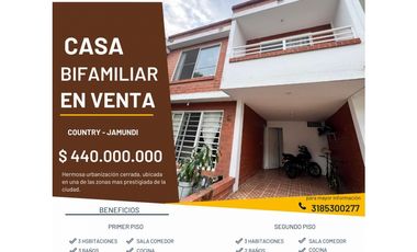VENTA DE CASA EN EL COUNTRY - JAMUNDI