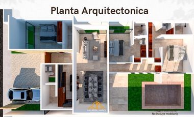 Cómoda y moderna casa de un piso en privada Tamora