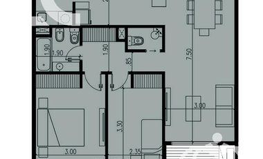 Venta en pozo - Edificio TERRASUR - Departamento 3 ambientes - Lanús Este