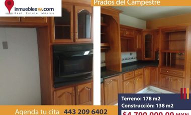 CASA EN VENTA EN PRADOS DEL CAMPESTRE, MORELIA