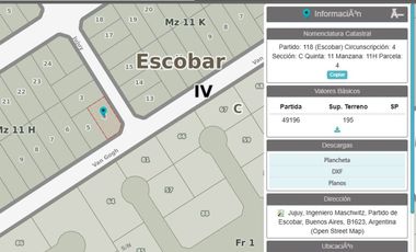 Venta Terreno en Machwitz  Barrio Las Glorias