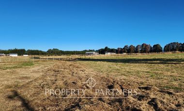 Parcelas planas con caminos, agua, luz y vista volcán Villarrica