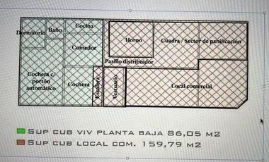 ¡Casa de cuatro ambientes en Planta alta + Local comercial y vivienda c/ Garage en Venta!