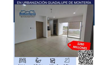 SE VENDE APARTAMENTO EN URBANIZACIÓN GUADALUPE EN MONTERIA