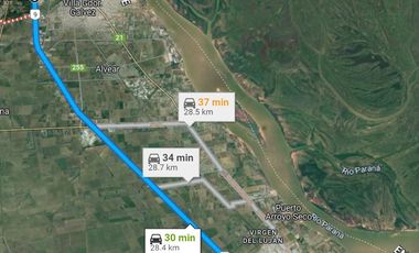 Venta Campo 28 ha Arroyo Seco sobre Rio Paraná Apto para loteo