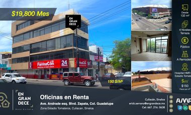 Oficinas en Renta, Frente a Hospital IMSS HMR No. 1 y Estadio de Beisbol Tomateros, Col. Guadalupe Ideal para Consultorios, Academias, Gimnasio
