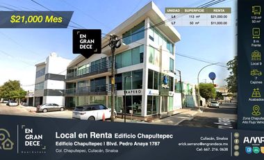 Locales en Renta en Edificio Chapultepec - Local 4 - 113 m2 y Local 7 - 50m2