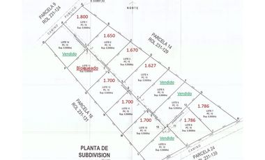 Parcelas El Llano - Sector Rosario - Rengo