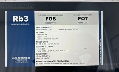 EXCELENTE LOTE DE 2009 M2 EN LOMAS JOCKEY