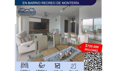 SE VENDE APARTAMENTO EN BARRIO EL RECREO DE MONTERIA