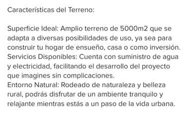 VENTA TERRENO - SITIO 5000MTS San Vicente