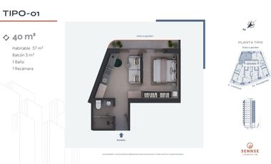 Preventa de departamento en Liverpool 108, colonia Juárez. Tipo 1