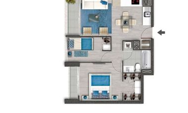 Departamento EXCELENTE PRECIO de Venta De 2D 1B En Macul