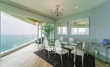 EXCLUSIVO DEPARTAMENTO AMOBLADO CON VISTA AL MAR EN ALQUILER EN MIRAFLORES