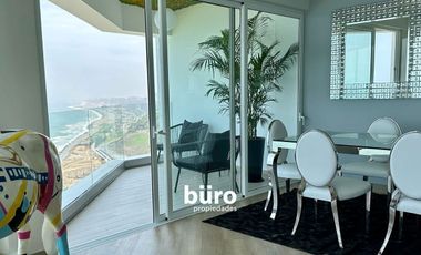 EXCLUSIVO DEPARTAMENTO AMOBLADO CON VISTA AL MAR EN ALQUILER EN MIRAFLORES