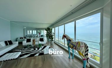 EXCLUSIVO DEPARTAMENTO AMOBLADO CON VISTA AL MAR EN ALQUILER EN MIRAFLORES