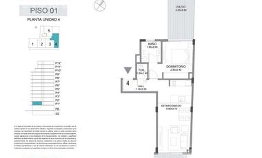 2 ambientes / VENTA / VILLA CRESPO CON PATIO