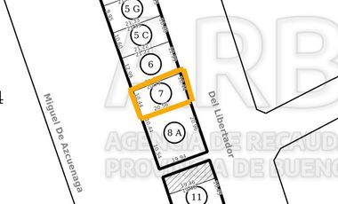 Terreno en Venta sobre Av Libertador 1100 - Vicente Lopez
