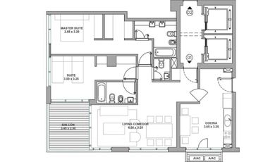 Exclusivo Departamento de 2 Dormitorios en Torre Bella! Cochera