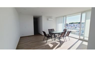 Renta dpto de 2 habitaciones Urb. PortoManta sector sur vía san Mateo.
