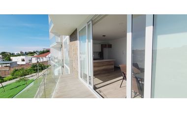 Renta dpto de 2 habitaciones Urb. PortoManta sector sur vía san Mateo.