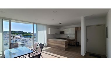 Renta dpto de 2 habitaciones Urb. PortoManta sector sur vía san Mateo.