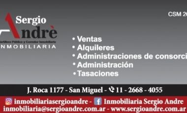 Departamento de 2 ambientes en San Miguel