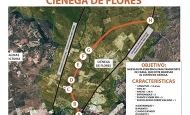 TERRENO EN RENTA CIENEGA DE FLORES