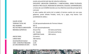 OPORTUNIDAD PARA INVERSIONES VENTA TERRENO