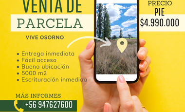 PARCELA CON FINANCIAMIENTO PIE 49900000