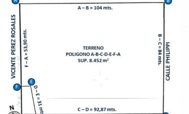 Terreno en Baquedano con Pérez Rosales